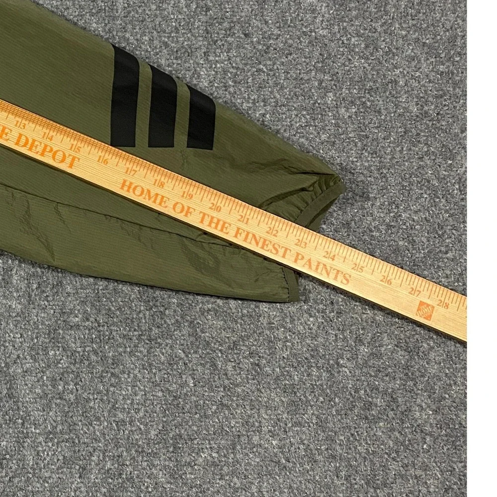 Adidas Future Icons 3-Stripes Woven 1/2 Zip Windbreaker Adult XL Green Black